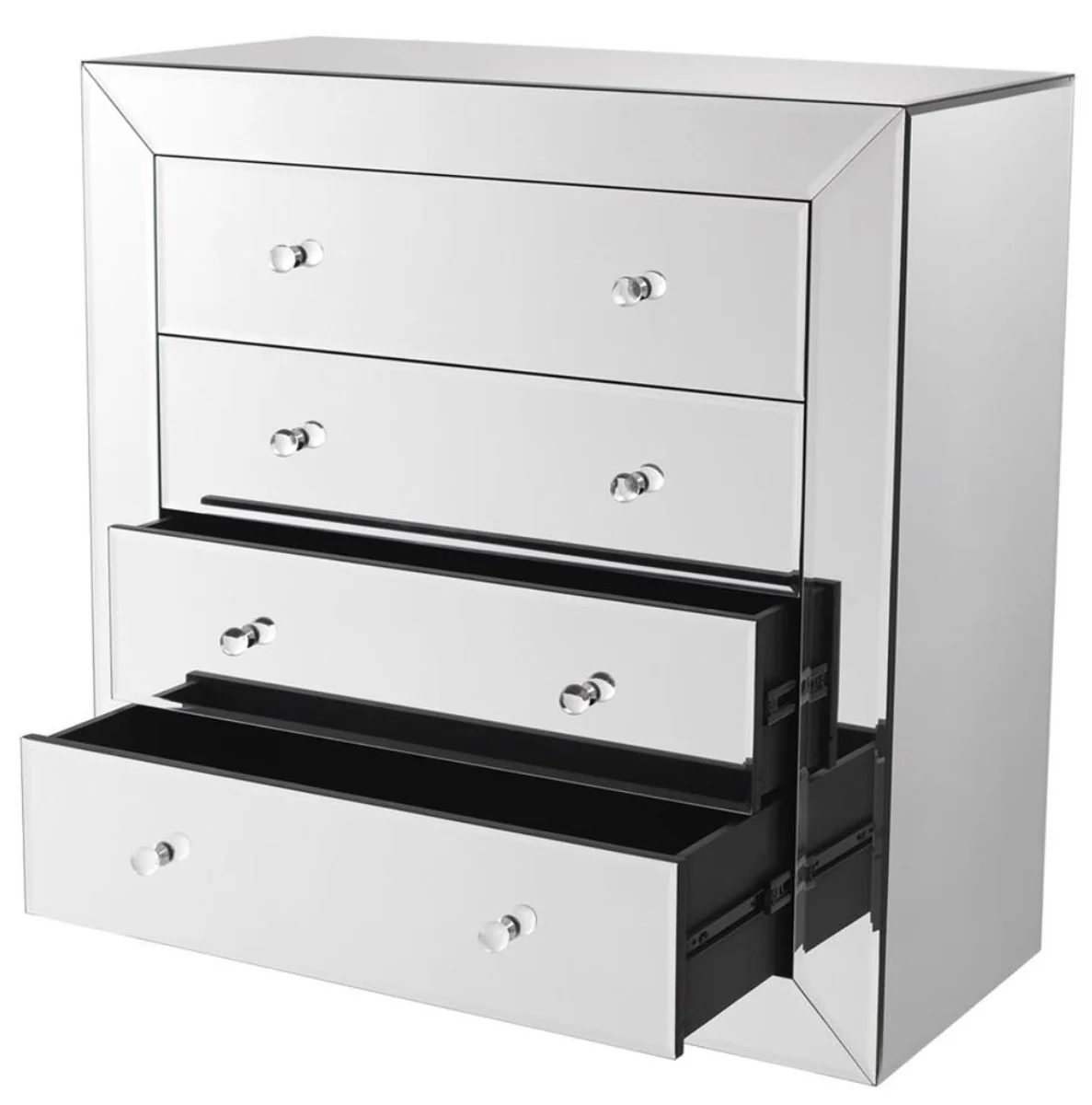 Luxury mirror glass chest of drawers 100 x 47 x H. 100 cm - Hotel Furniture