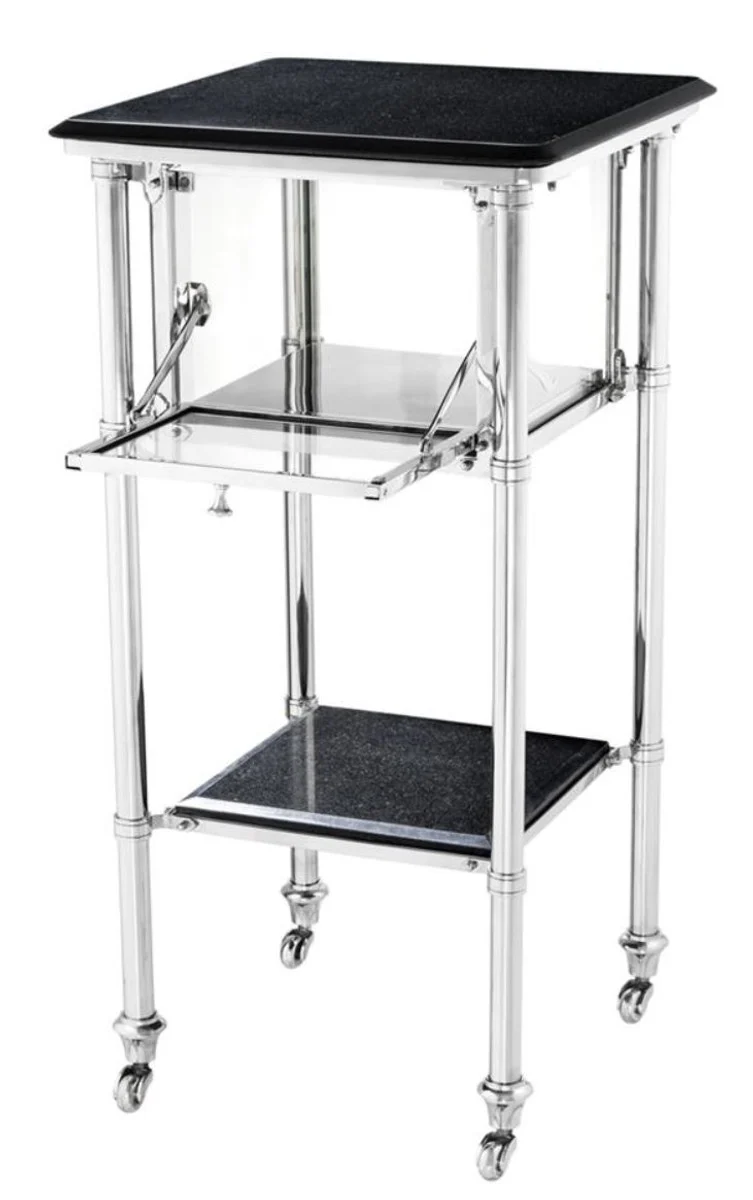 Luxury side table on wheels 39 x 39 x H. 80 cm - Hotel Accessories