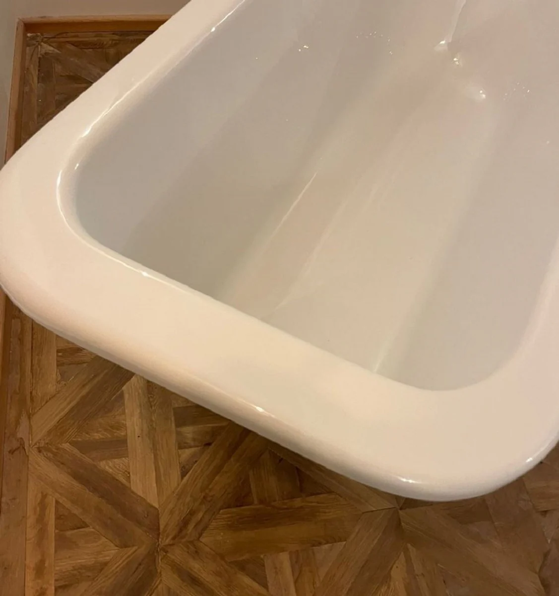 Art Nouveau bathtub white / white 170 cm - Freestanding retro style bathtub