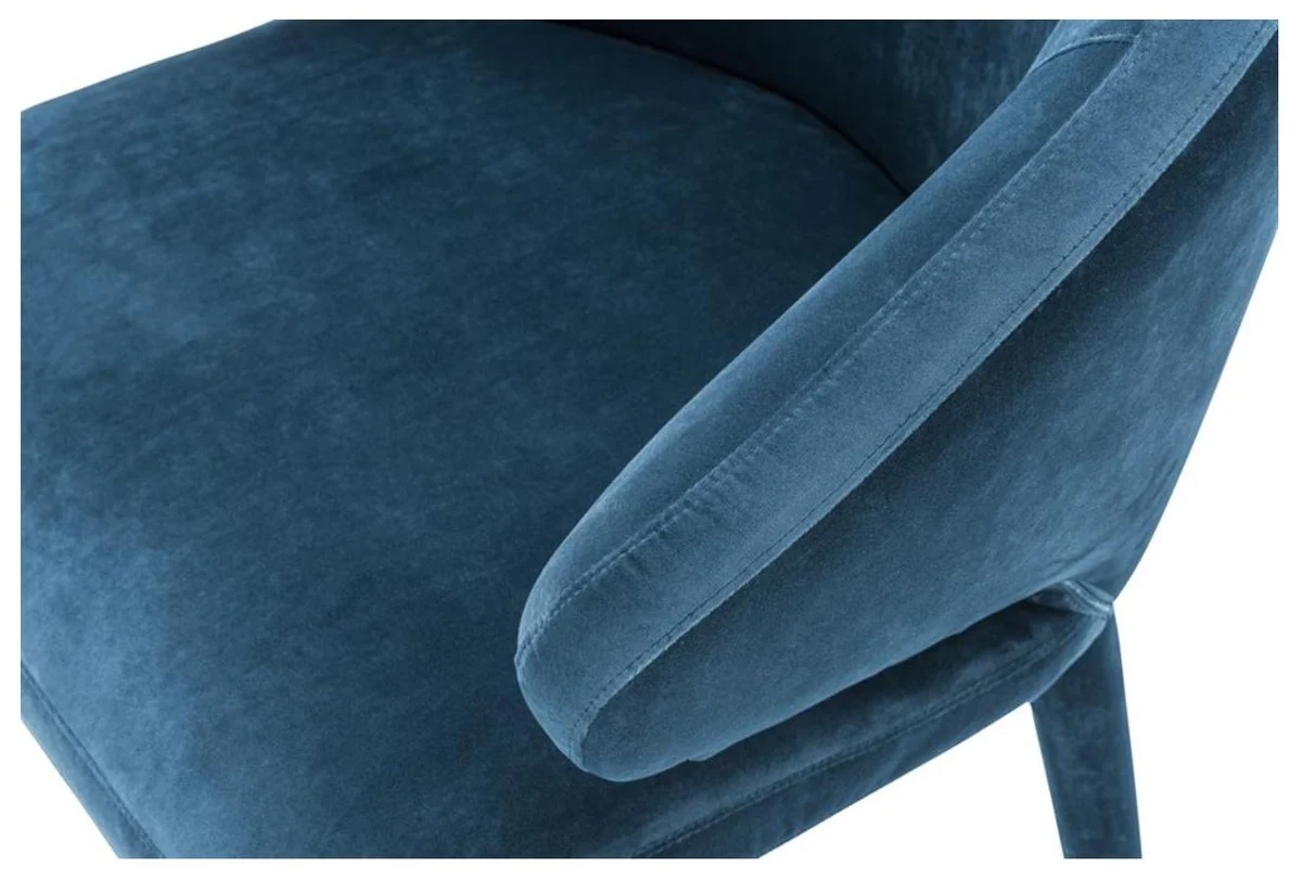 Designer dining room chair blue 62 x 55 x H. 79 cm - luxury furniture