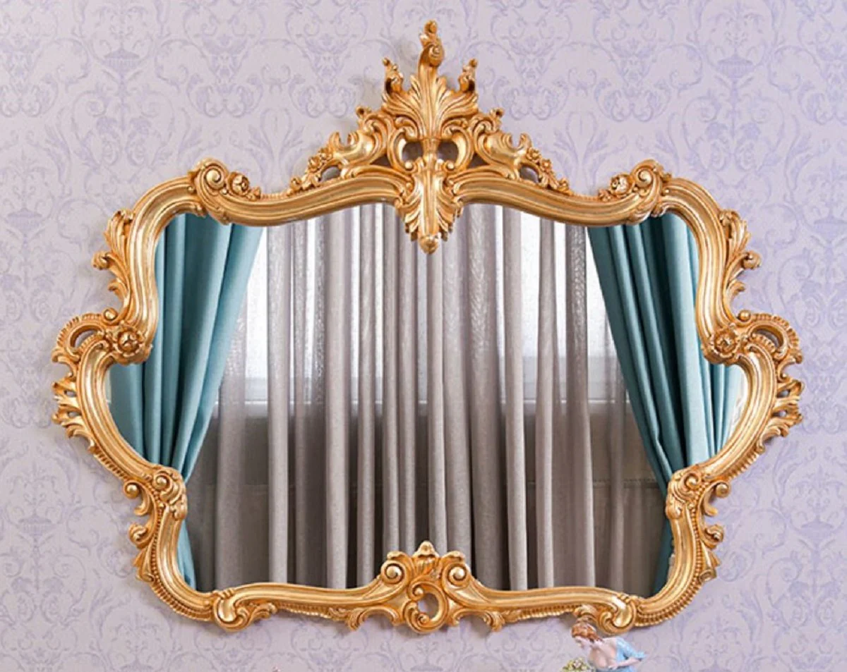 Luxury Baroque Mirror Gold 133 cm - Baroque Style Wall Mirror - Made in Italy