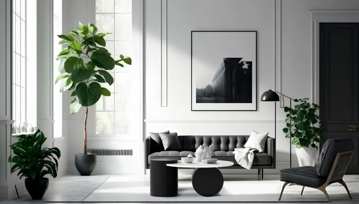 Luxury coffee table with ceramic table top black / white 106 cm