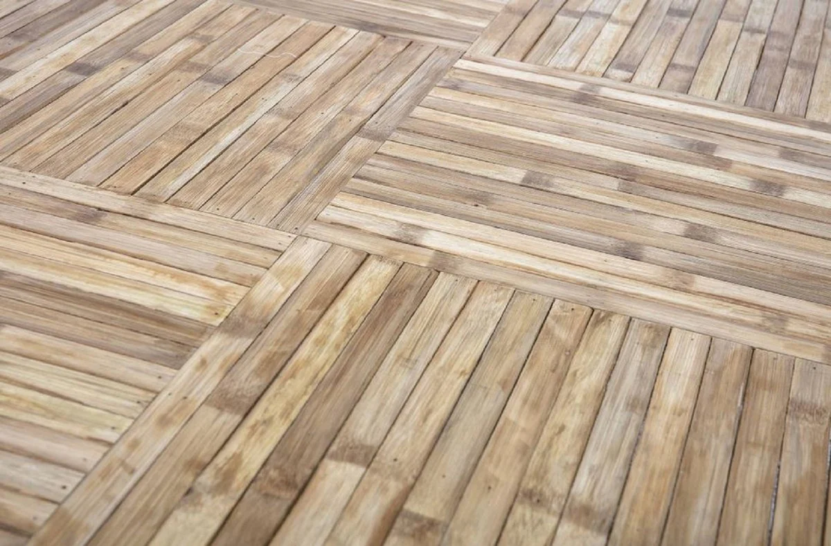 Luxury dining table natural colors 200 x 100 x H. 74 cm - Rectangular bamboo kitchen table - Dining room furniture - Bamboo furniture - Luxury furniture - Luxury dining room furnishings