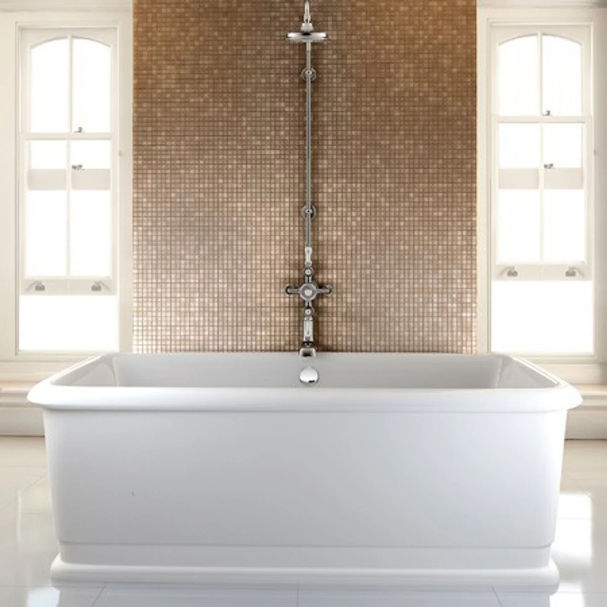 Freestanding rectangular bathtub 1800mm BLon - Freestanding retro antique bathtub