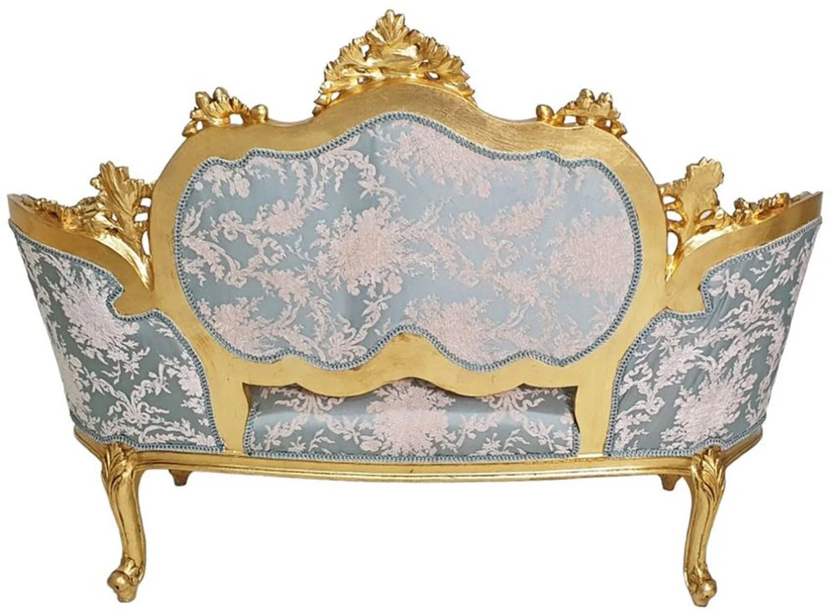 Baroque sofa turquoise / pink / gold - handmade living room sofa in baroque style - living room furniture in baroque style - antique style furniture - magnificent baroque furniture - baroque furnishings