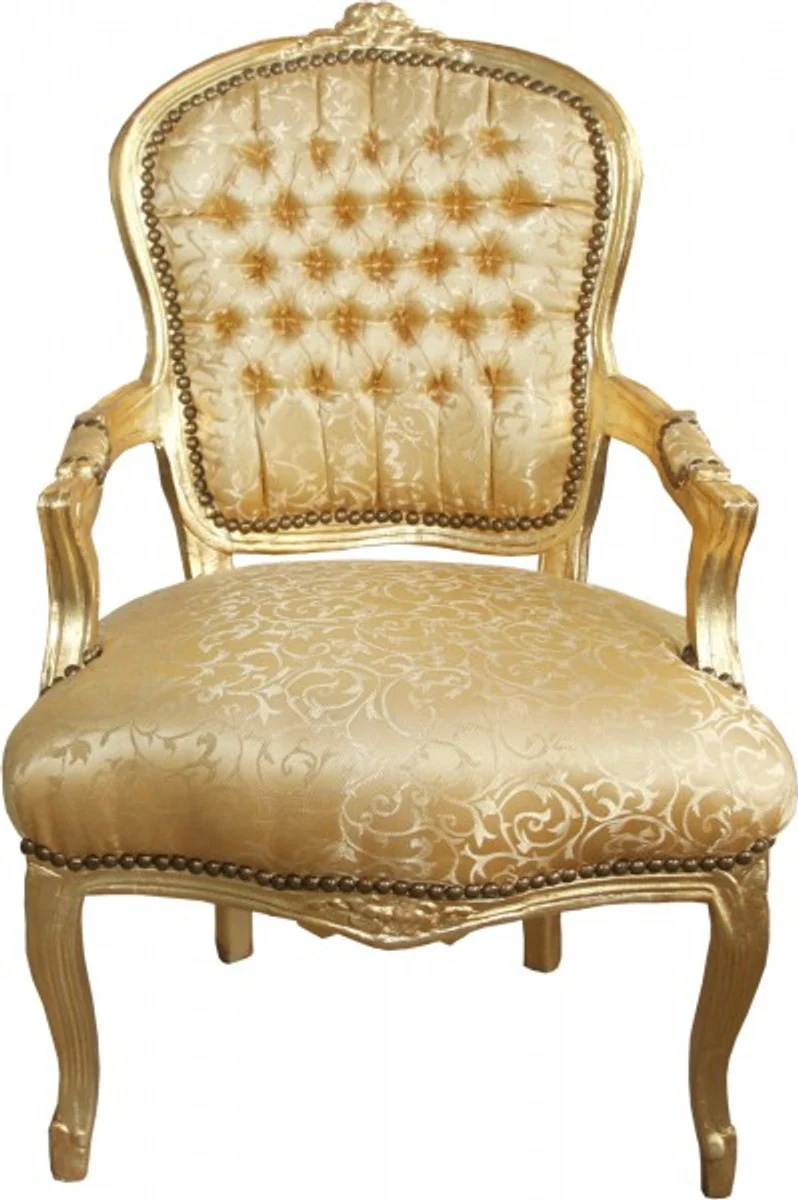 Baroque Salon Chair Gold Pattern / Gold Mod1 - Antique Look