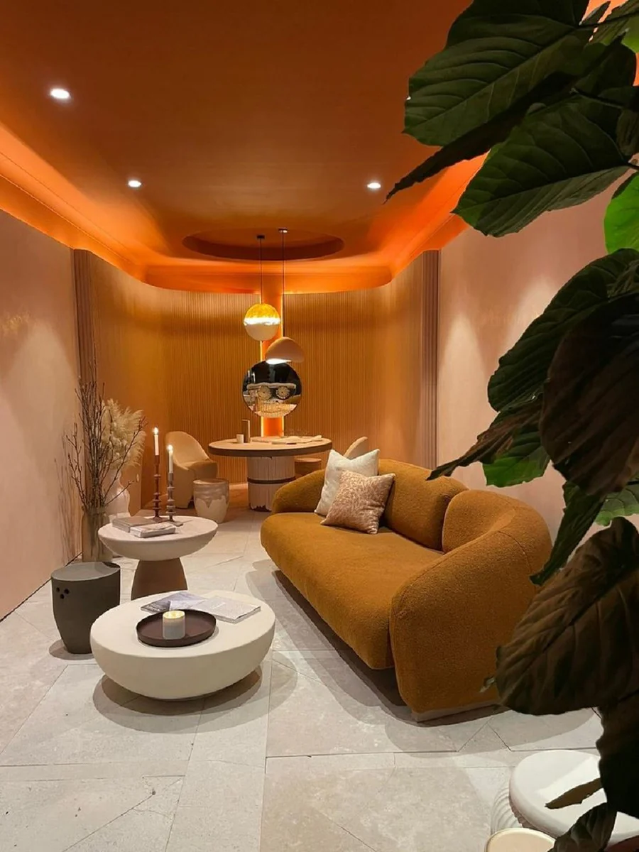 Luxury sofa brown / natural colors 260 x 100 x H. 100 cm - living room sofa - hotel sofa - living room furniture - hotel furniture - luxury furniture - luxury furnishings