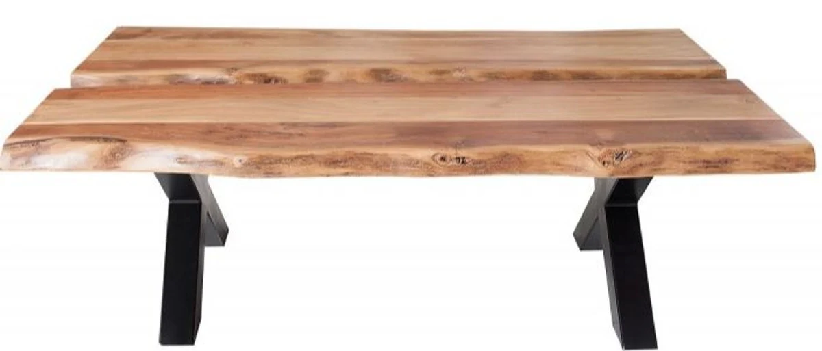 Designer solid wood coffee table natural 120 x H. 40 cm - salon living room table