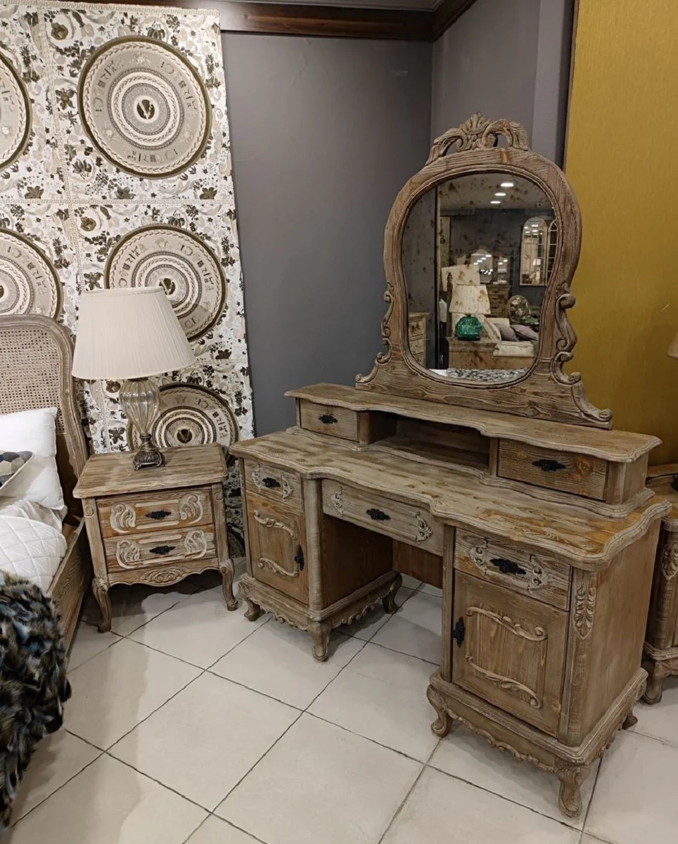 Pompöös by luxury baroque dressing table Provence with mirror - designed by Harald Glööckler