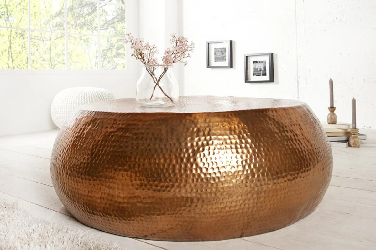 Luxury coffee table copper 82 cm copper - living room salon table