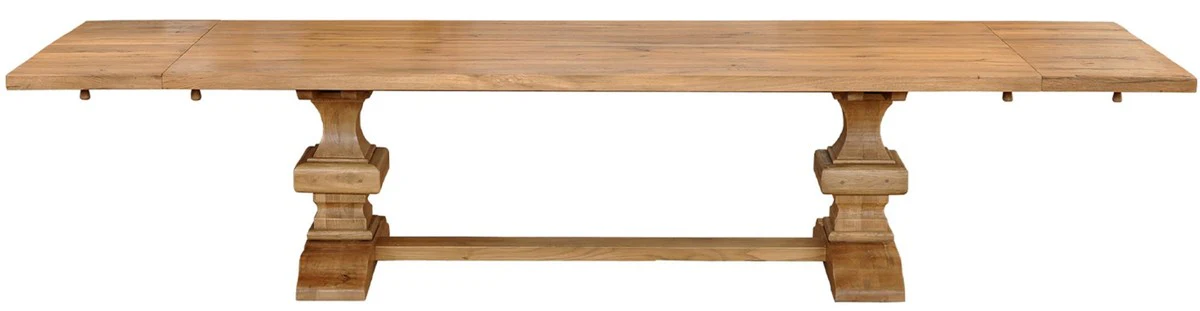 Country style dining table natural colors - Various sizes - Extendable rustic solid wood kitchen table - Rustic solid wood dining room furniture - Country style dining room furniture