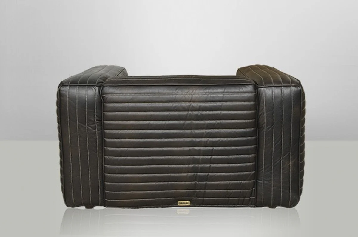 Luxury real leather armchair VLAB New Fudge - club armchair