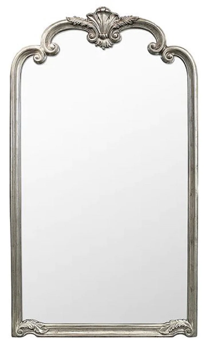 Luxus Barock Spiegel Silber - Prunkvoller italienischer Barockstil Wandspiegel - Handgefertigte Luxus Möbel im Barockstil - Prunkvolle Barock Möbel - Made in Italy - Luxus Qualität