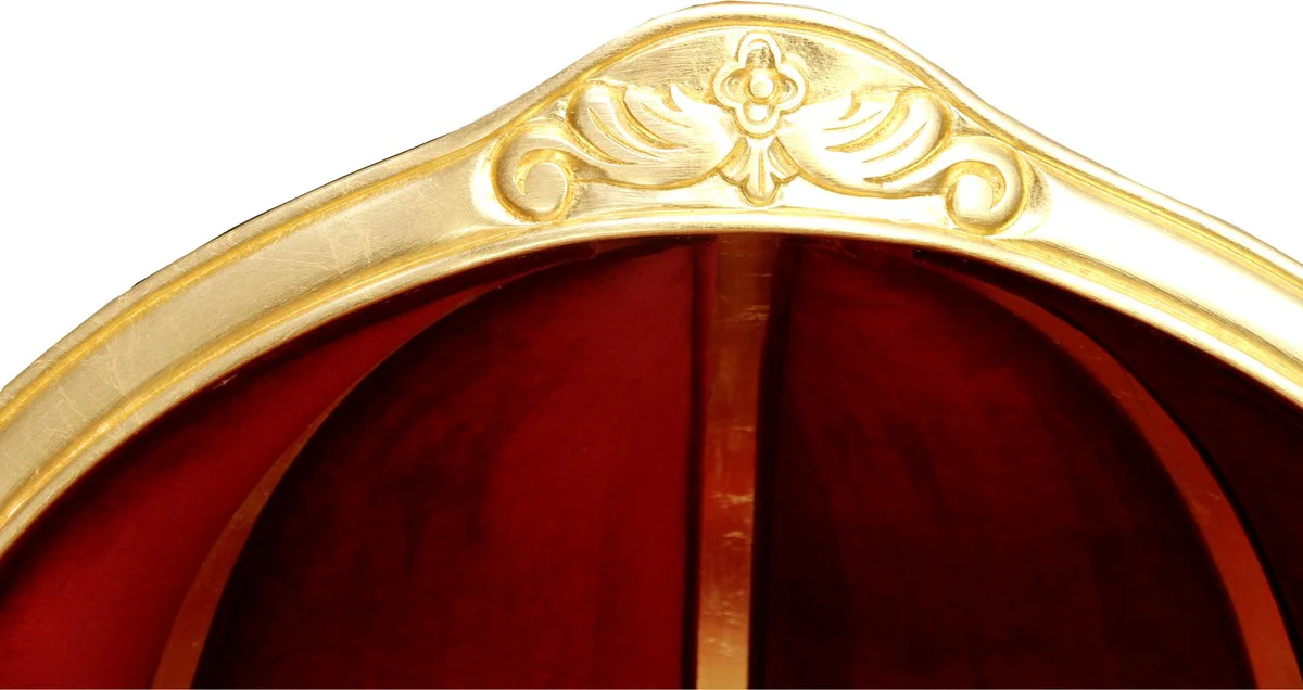 Pompöös by Luxury Balloon Baroque Armchair Bordeaux / Black / Gold with glittering crown - Pompöös Baroque armchair designed by Harald Glööckler