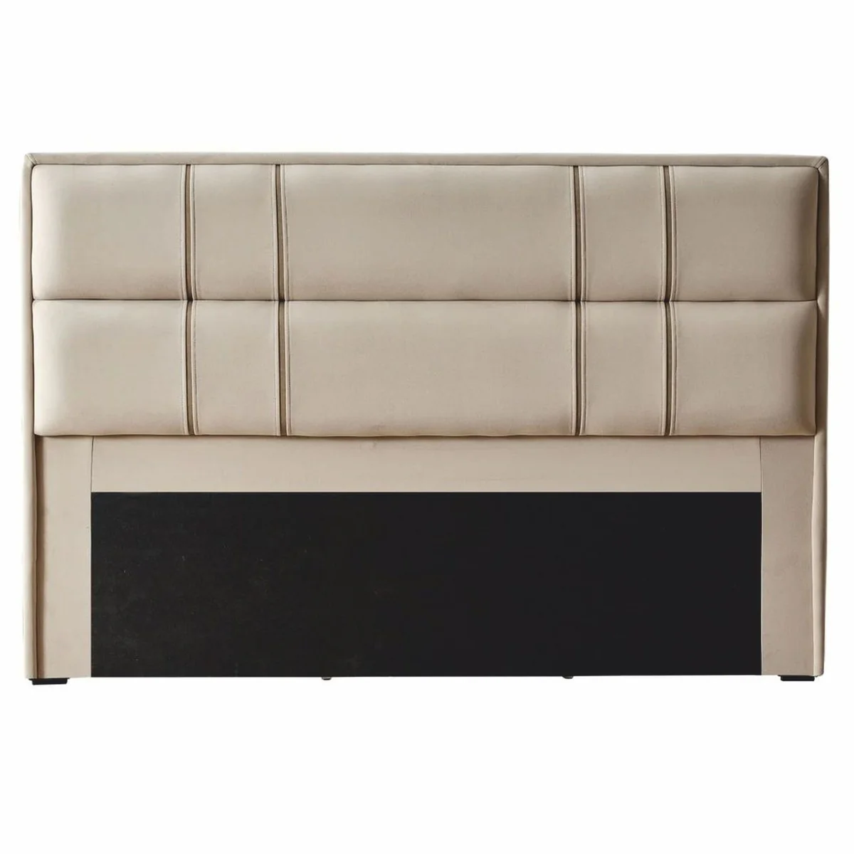 Luxury Bed Headboard Beige / Black 200 cm - Hotel & Bedroom Furniture