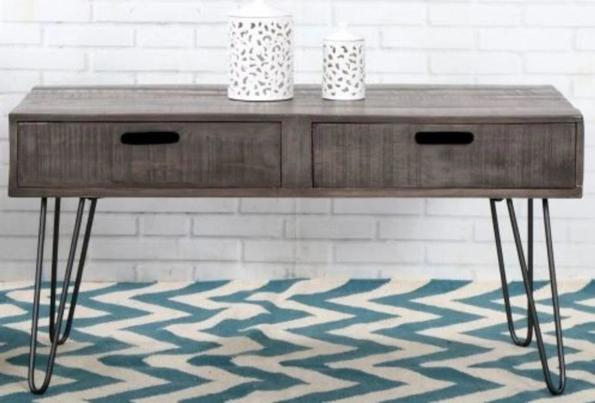 Designer side table Mango Gray 100cm - solid wood