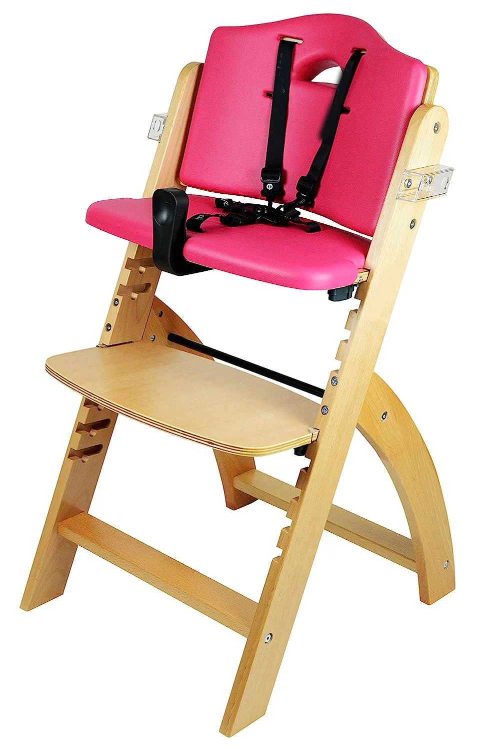 Hochstühle aus Holz für Babys und Kleinkinder. 3-in-1 verstellbarer Hochstuhl mit abnehmbarem Tablett, leicht zu reinigen, tragbar. 6 Months up to 250 Lb. Kissen aus Naturholz/Olivenholz