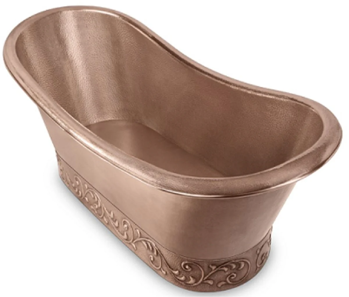 Luxury Art Nouveau copper bathtub 177.8 x 76.2 x H. 71.1 cm - Freestanding retro bathtub - Rustic copper bathroom furniture