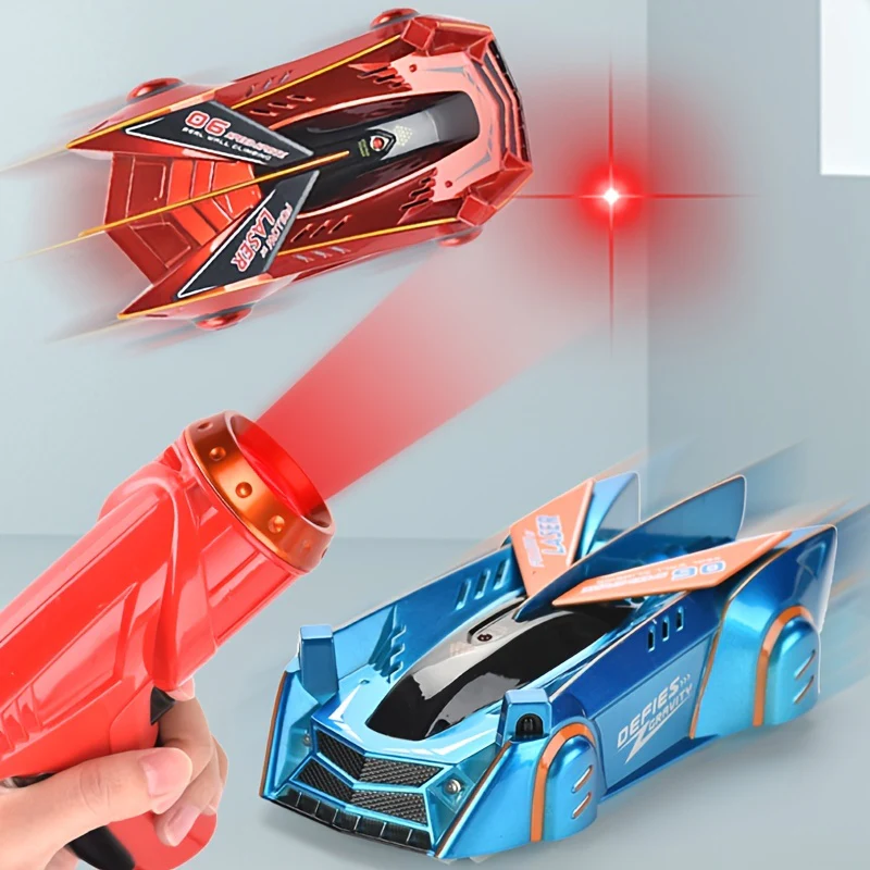 Lasergesteuertes Zero-Gravity-Stuntauto zum Klettern an der Wand – 360° drehbare Dual-Modi, LED-Leuchten und wiederaufladbare Batterien – perfektes Outdoor-Sportspielzeug und Geburtstagsgeschenke für Jungen und Mädchen!