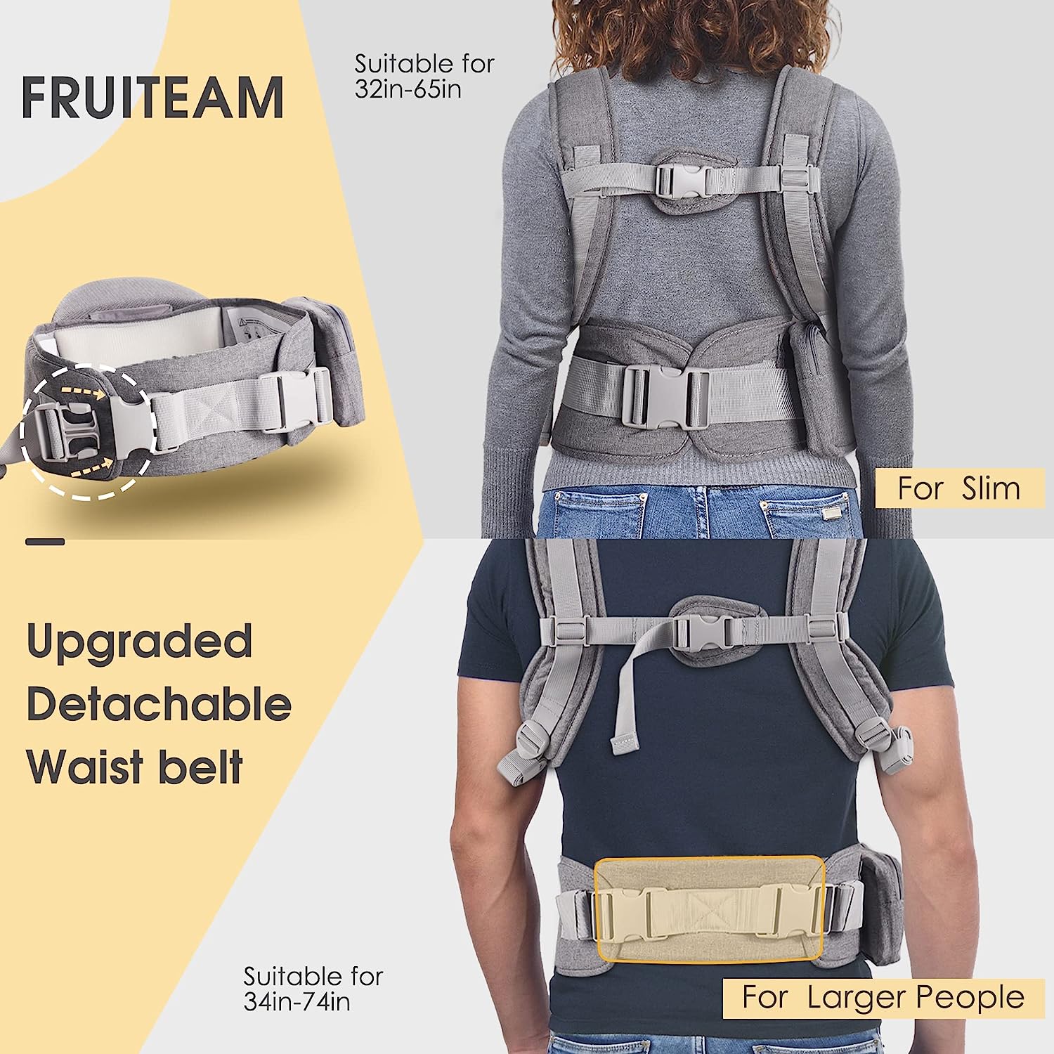 Baby – Tragehilfe, 6-in-1-Babytrage mit Taillenhocker, Babytrage mit Hüftsitz zum Stillen, Einheitsgröße – passend für Neugeborene, Säuglinge und Kleinkinder (blau)