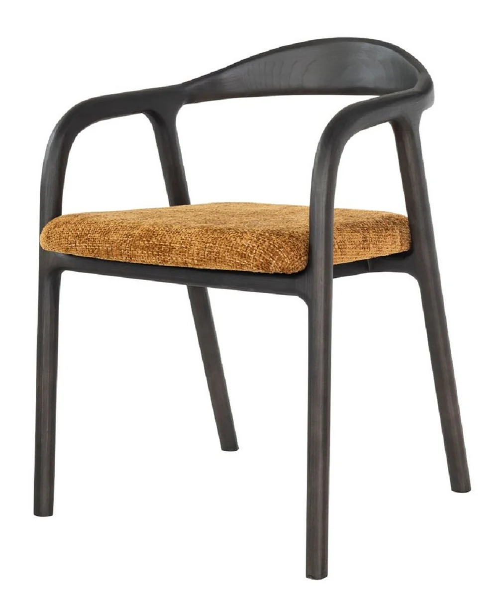 Luxury Dining Room Chair with Armrests Black / Brown - Hotel & Restaurant Furniture