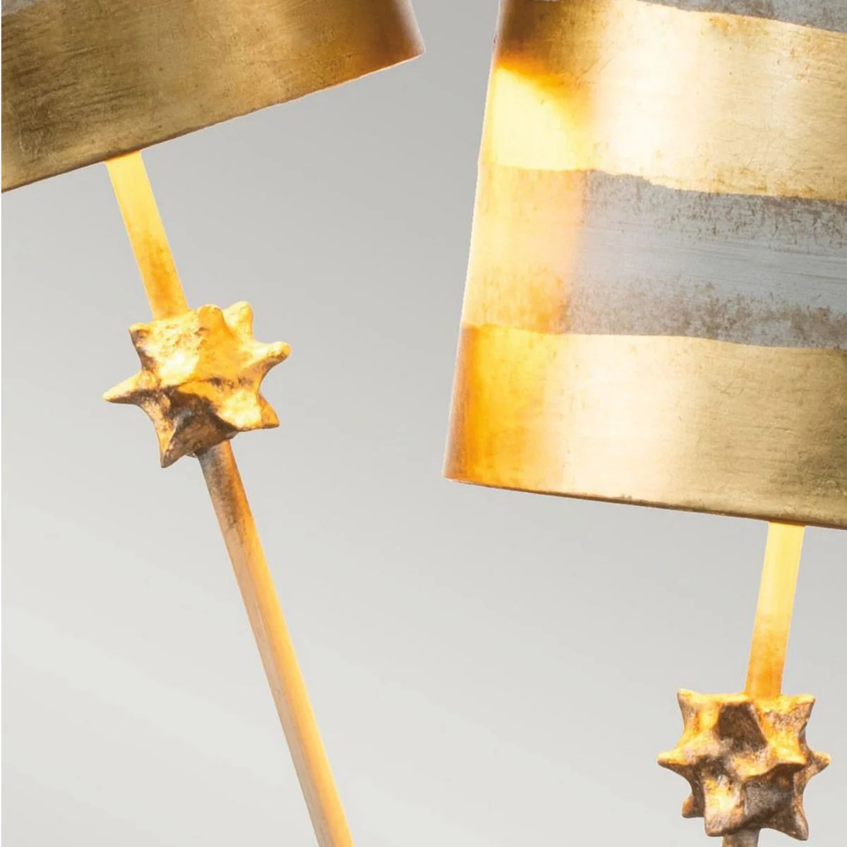 Luxury double table lamp gold / taupe H. 102.7 cm - Luxury Lights