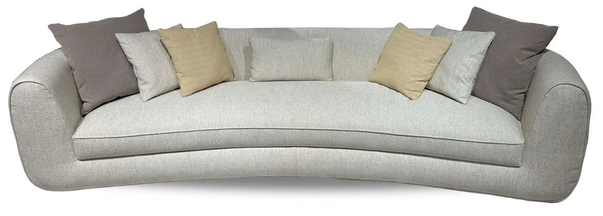 Luxury sofa gray 308 x 120 x H. 75 cm - Curved living room sofa - Hotel sofa - Living room furniture - Hotel furniture - Luxury furniture - Luxury furnishings - Living room furnishings