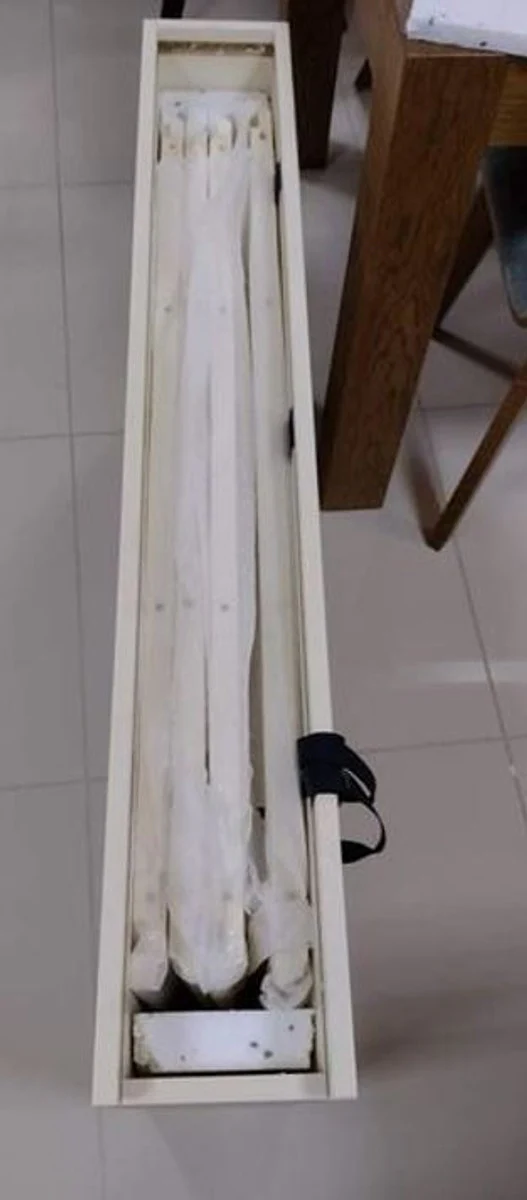 Luxury Art Nouveau dining table dark brown 100-280 x 100 x H. 75.7 cm - Round extendable solid wood dining room table - Baroque & Art Nouveau dining room furniture