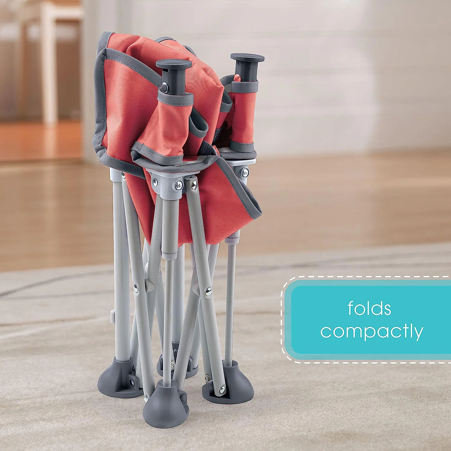 N Sit Tragbarer Sitzerhöhungsstuhl, Grau – Sitzerhöhung für den Innen-/Außenbereich – schnell, einfach und kompakt zusammenklappbar