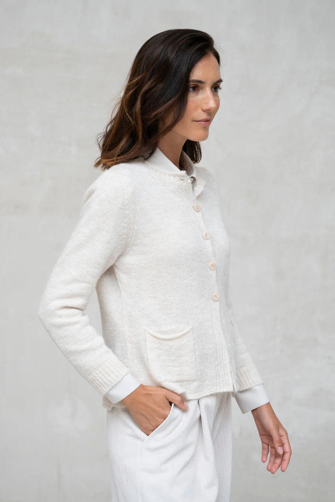 Ecru-Cardigan „Sofi“ von Rivera-Spain