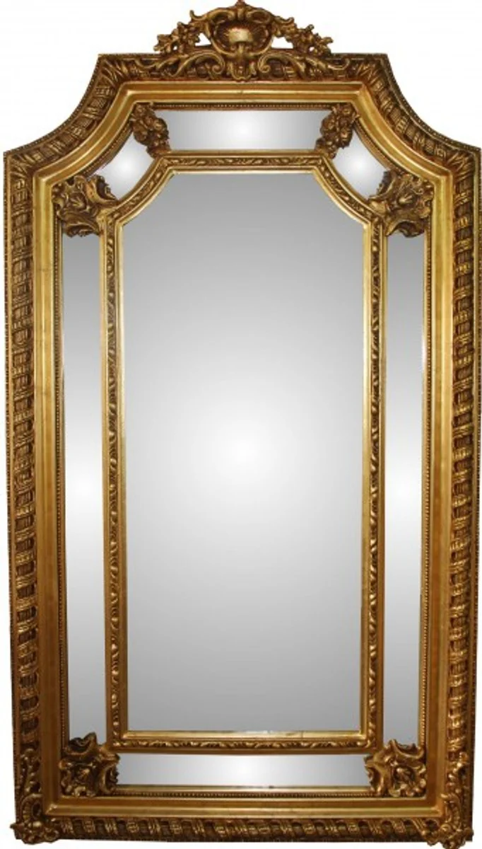 Baroque luxury wall mirror gold W 117 cm, H 205 cm - noble & magnificent