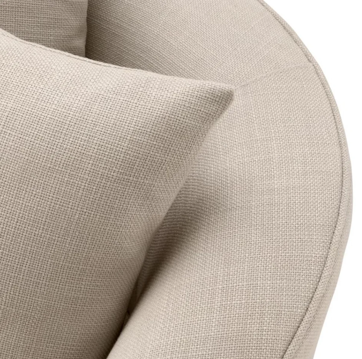 Luxury hotel salon armchair natural color 101 x 91 x H. 72 cm - living room furniture