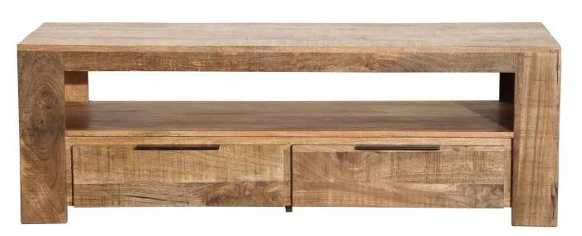 Designer TV cabinet natural W.130cm x H.45cm x D.45cm - sideboard - chest of drawers - handmade from solid mango wood!