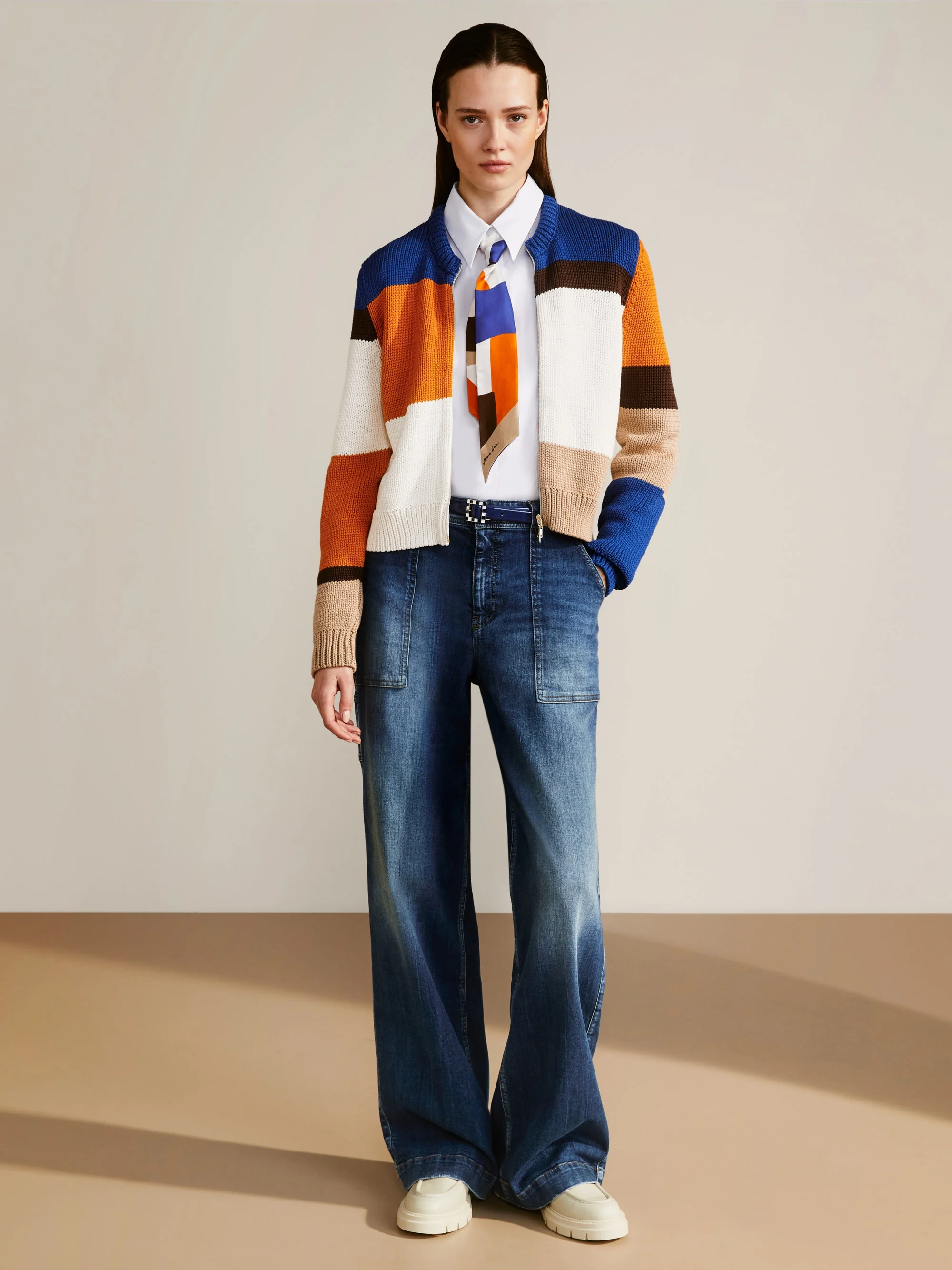 Marc-Cain printed silk tie