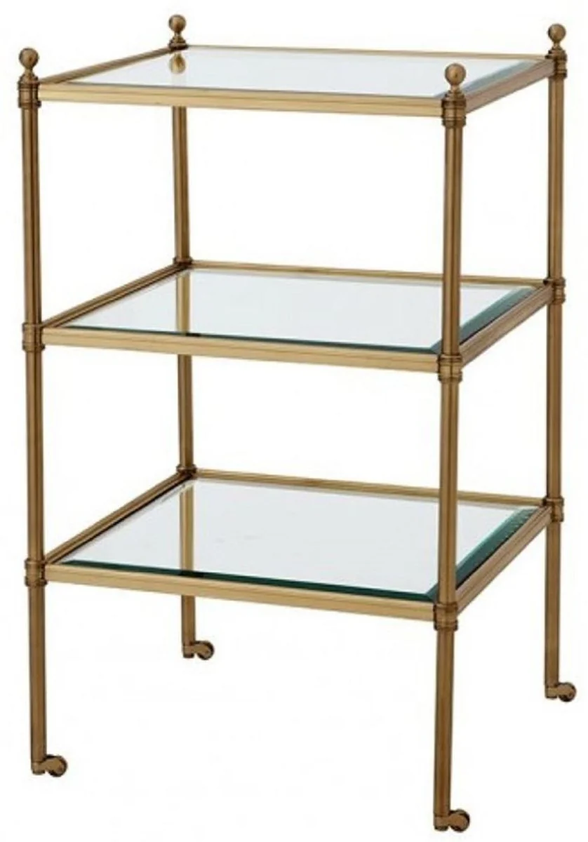 Luxury Art Deco designer brass side table 42 x 42 x H. 71 cm - Luxury side table
