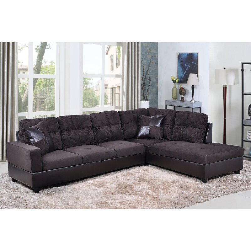 Burman 103.5 Große Kunstleder Sofa & Chaise