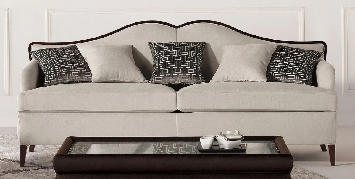 Luxury Art Deco Sofa Gray / Dark Brown - Handmade Living Room Sofa - Living Room Furniture - Art Deco Furniture - Luxury Furniture - Luxury Quality - Made in Italy