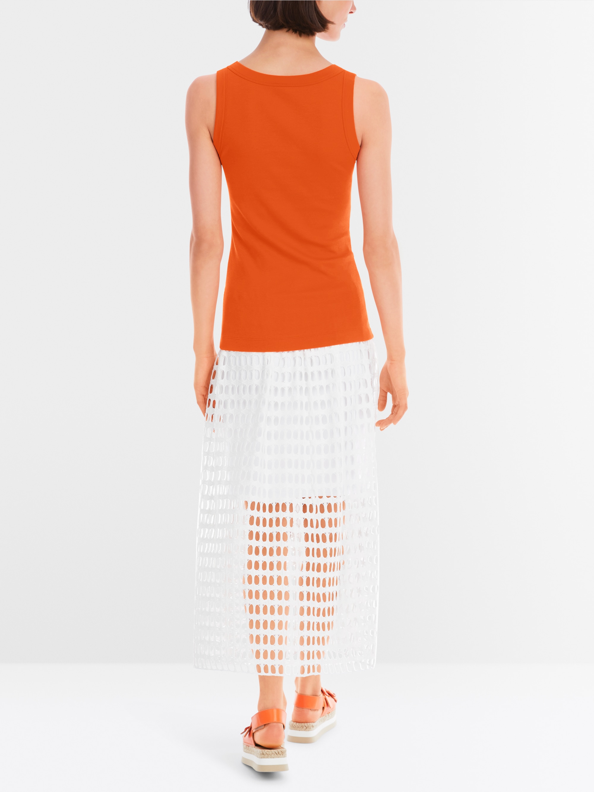 Marc-Cain Ärmelloses Top aus Baumwollripp