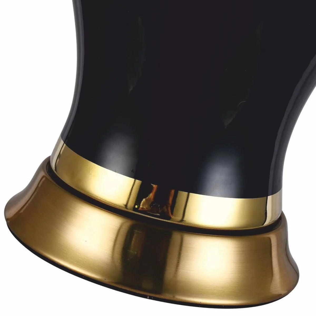 Luxury ceramic table lamp black / gold / white Ø 40 x H. 72 cm