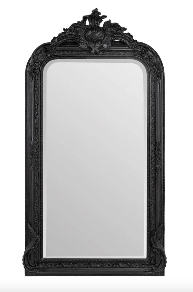 Baroque mirror black 90 x H. 160 cm - wall mirror antique style furniture
