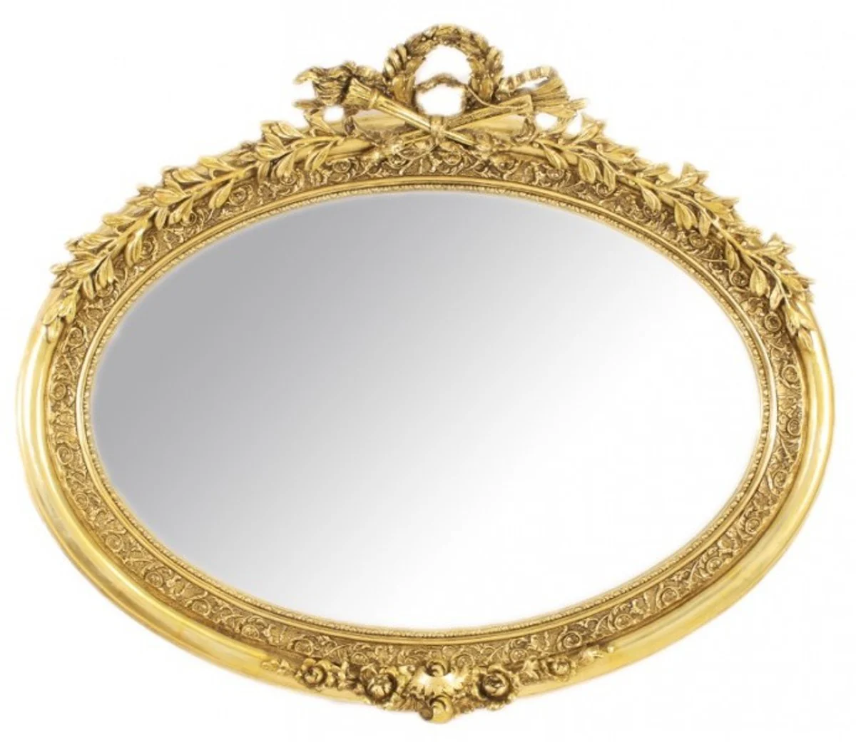 Luxury Baroque Wall Mirror Oval Gold - Solid and Heavy - Golden Mirror