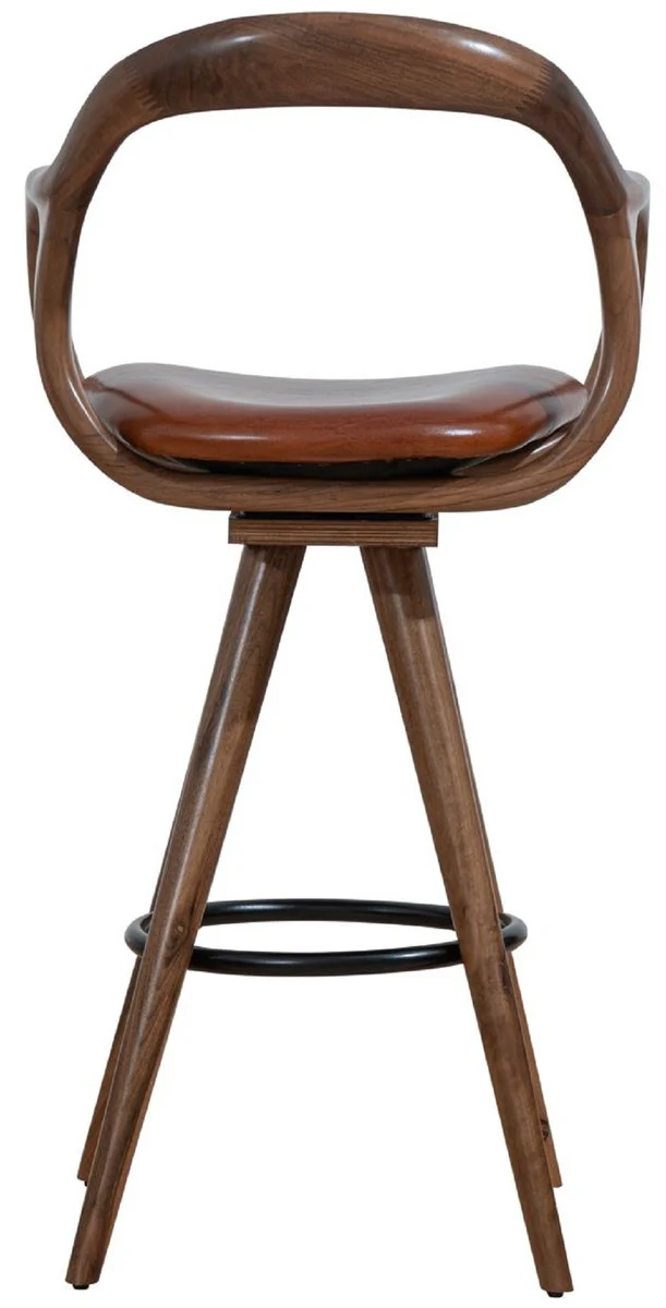 Luxury bar chair with armrests brown / black H. 108 cm