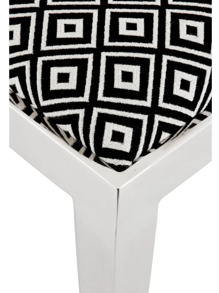 Luxury stainless steel dining chair 47.5 x 50 x H. 77.2 cm - designer dining room furniture