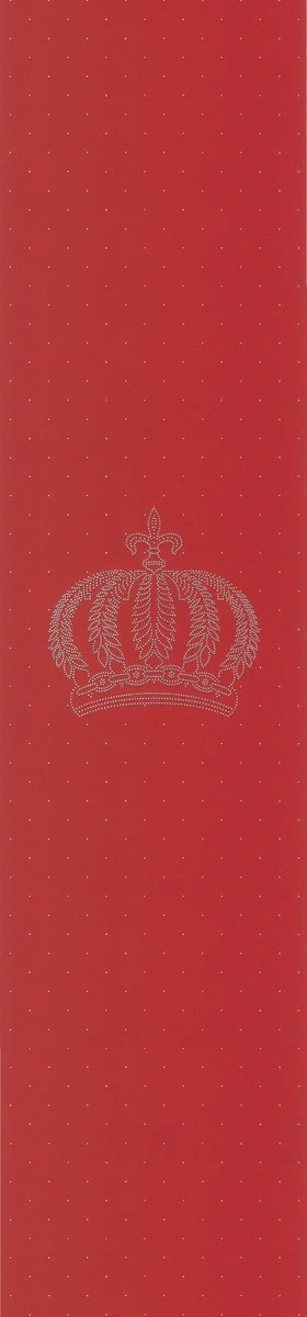 Harald Glööckler designer baroque non-woven wallpaper 52717 - crown - red with rhinestones