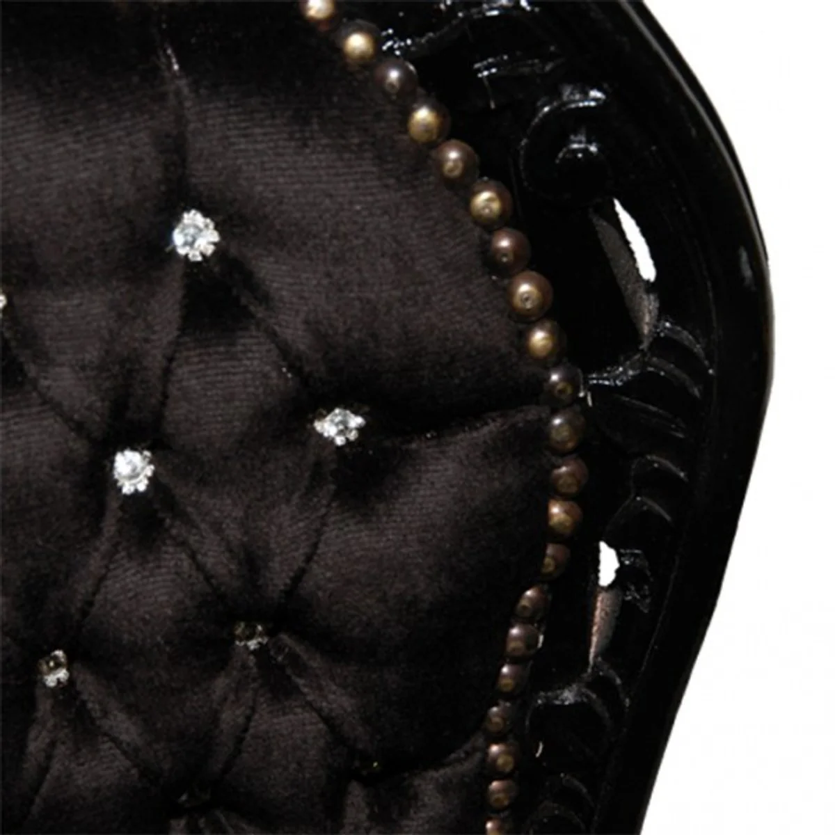 Baroque Dining Chair Black / Black Bling Bling