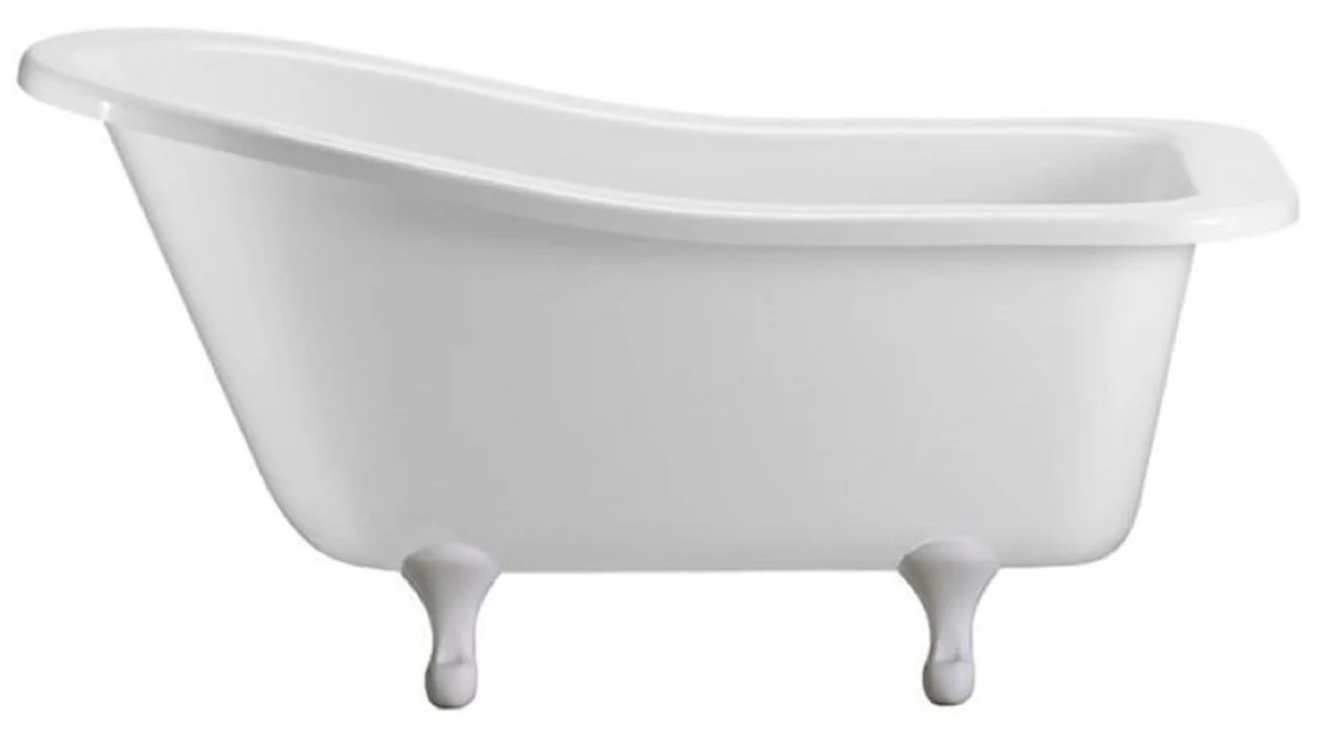 Luxury Art Nouveau bathtub white / white 150 x 75 x H. 78 cm - Freestanding retro acrylic bathtub - Retro bathroom furniture