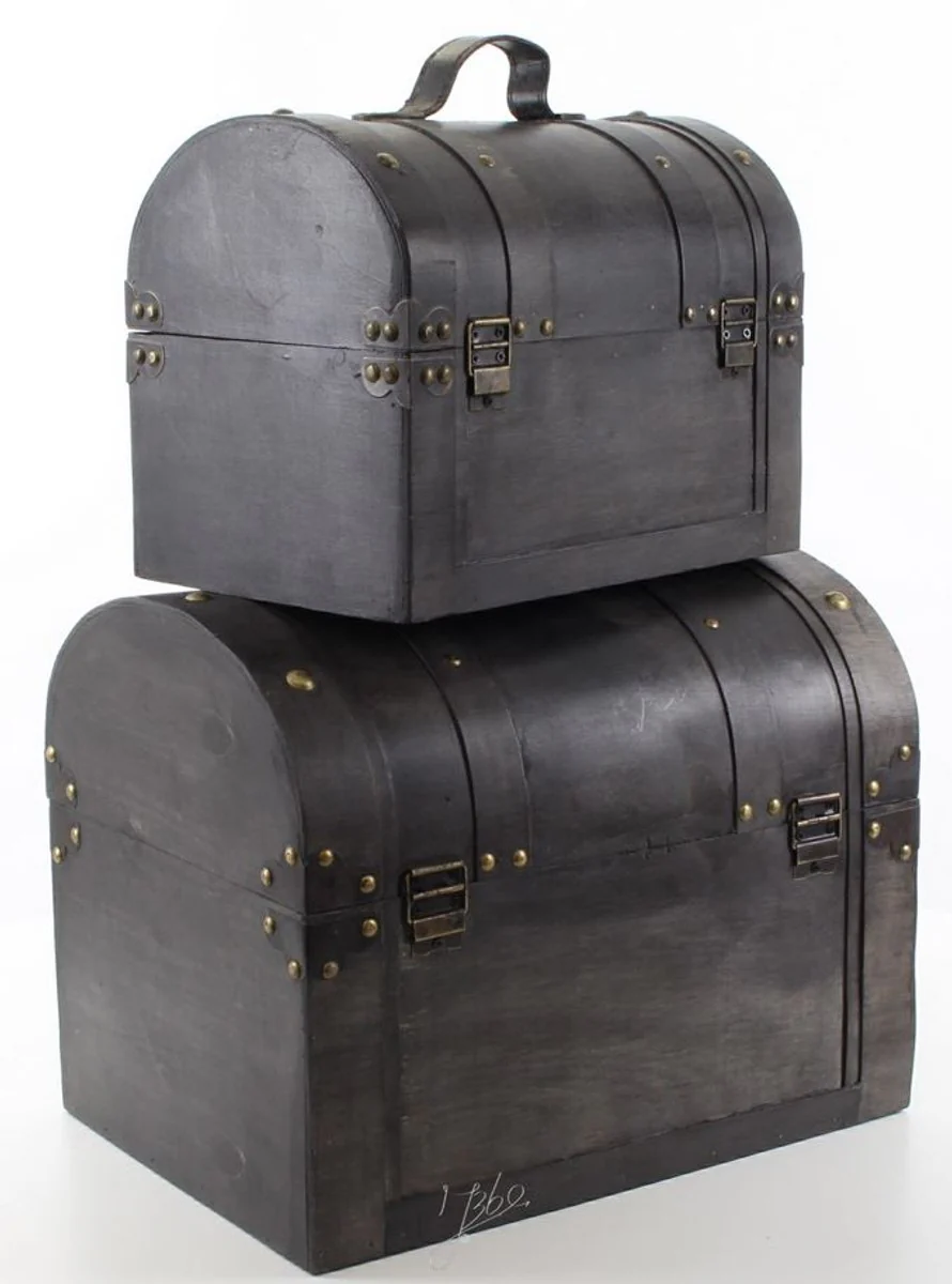 Art Deco Wooden Lunch Box Set Black - Living Room Decoration