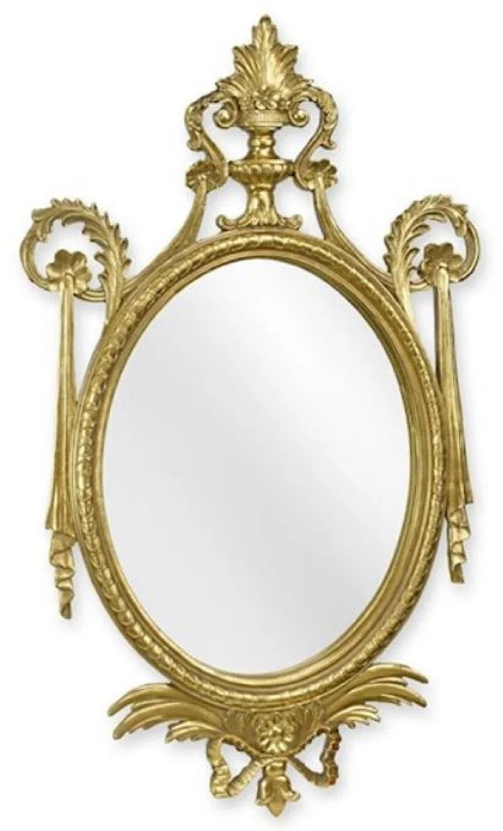 Baroque mirror gold 40 x H. 67.6 cm - magnificent baroque style resin wall mirror - baroque furniture - noble and magnificent