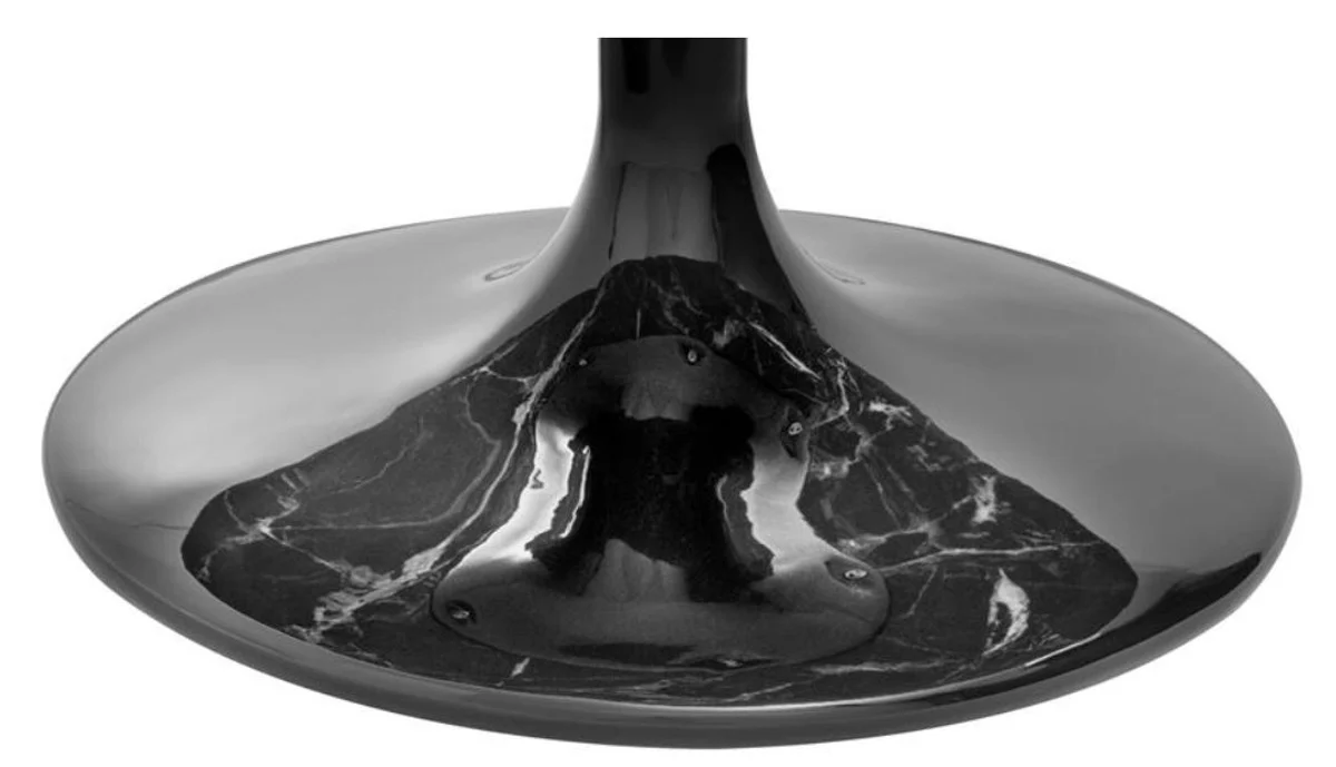 Luxury side table black / brass Ø 55 x H. 52.5 cm - Luxury Collection