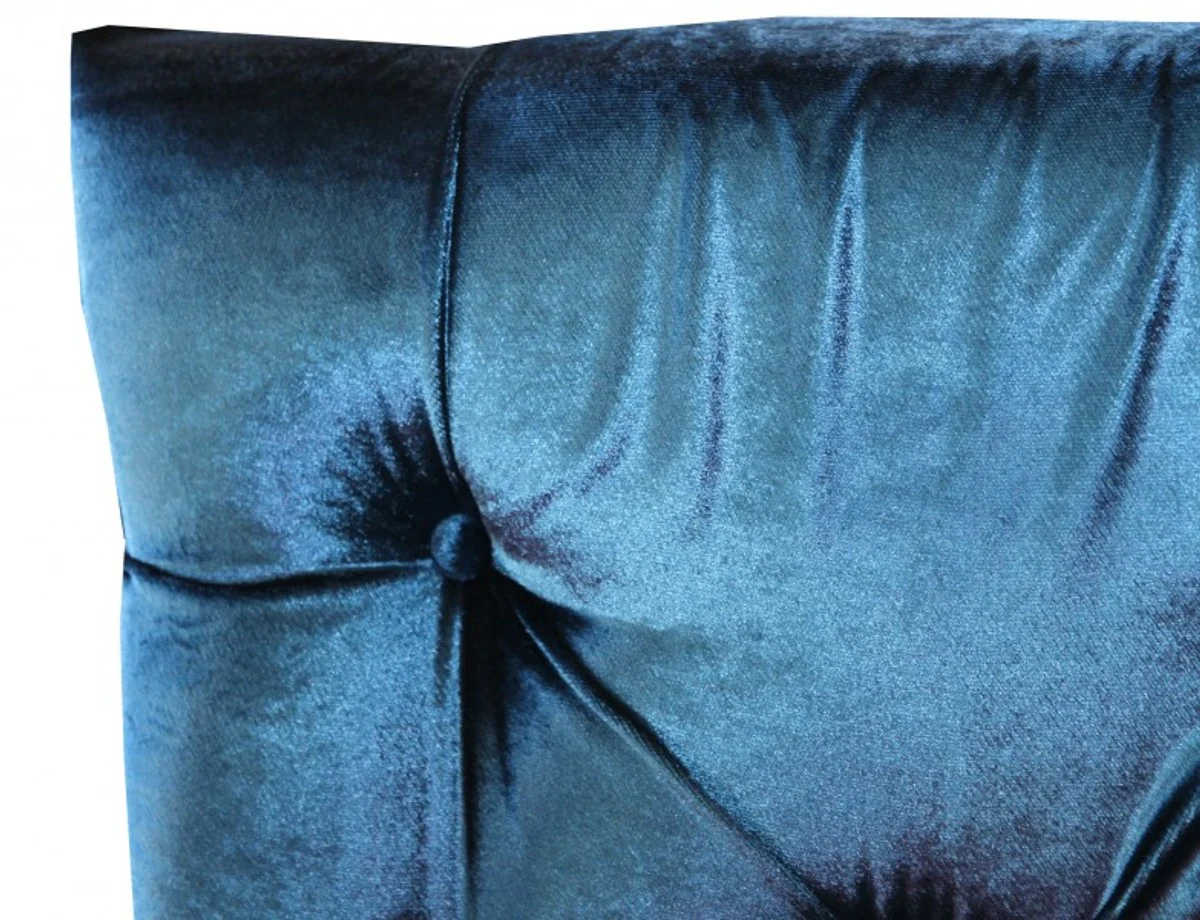 Baroque dining room chair turquoise / silver - designer chair - luxury quality high-back chair